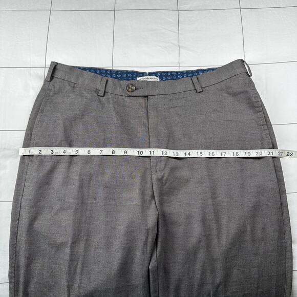 Peter Millar Pants Men 36 Gray Glen Plaid Trouser Preppy Classic Career Business - Picture 7 of 11